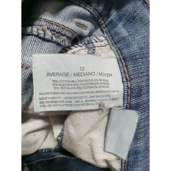 GLORIA VANDERBILT Jeans Women 12 BLUE Light Preowned Summer Winter Work FLARE ? - Picture 8 of 12